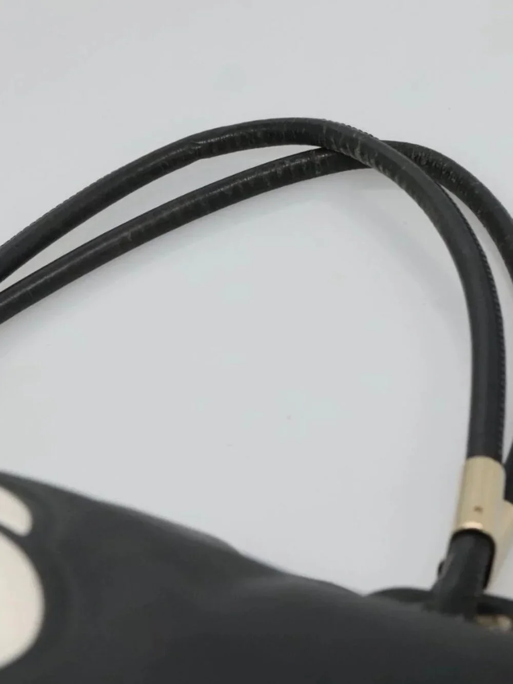 CHANEL Camelia Tote Bag Lamb Skin Black CC Auth BA841